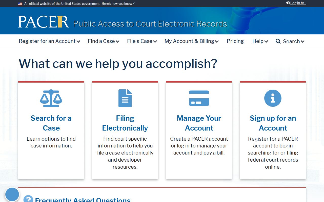 Payson residents directory federal PACER access route