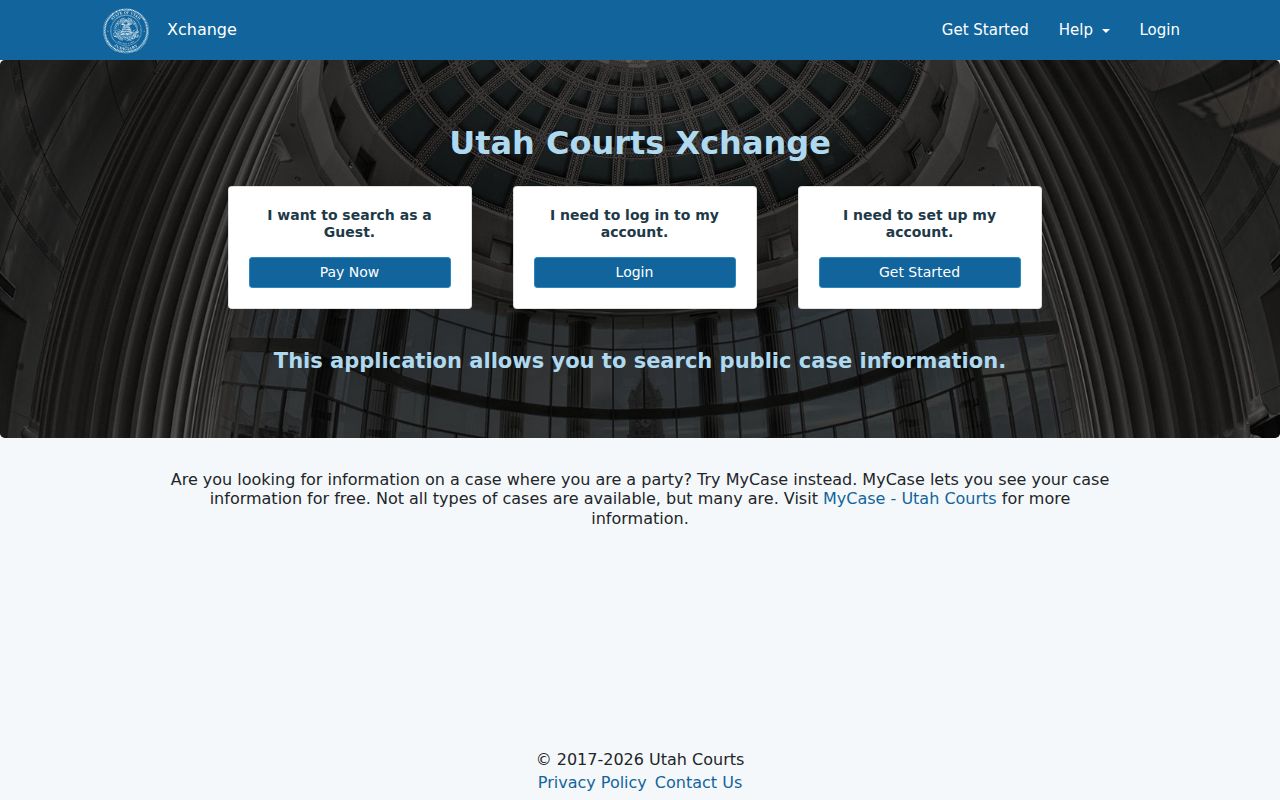 Payson residents directory Utah Courts Xchange search portal
