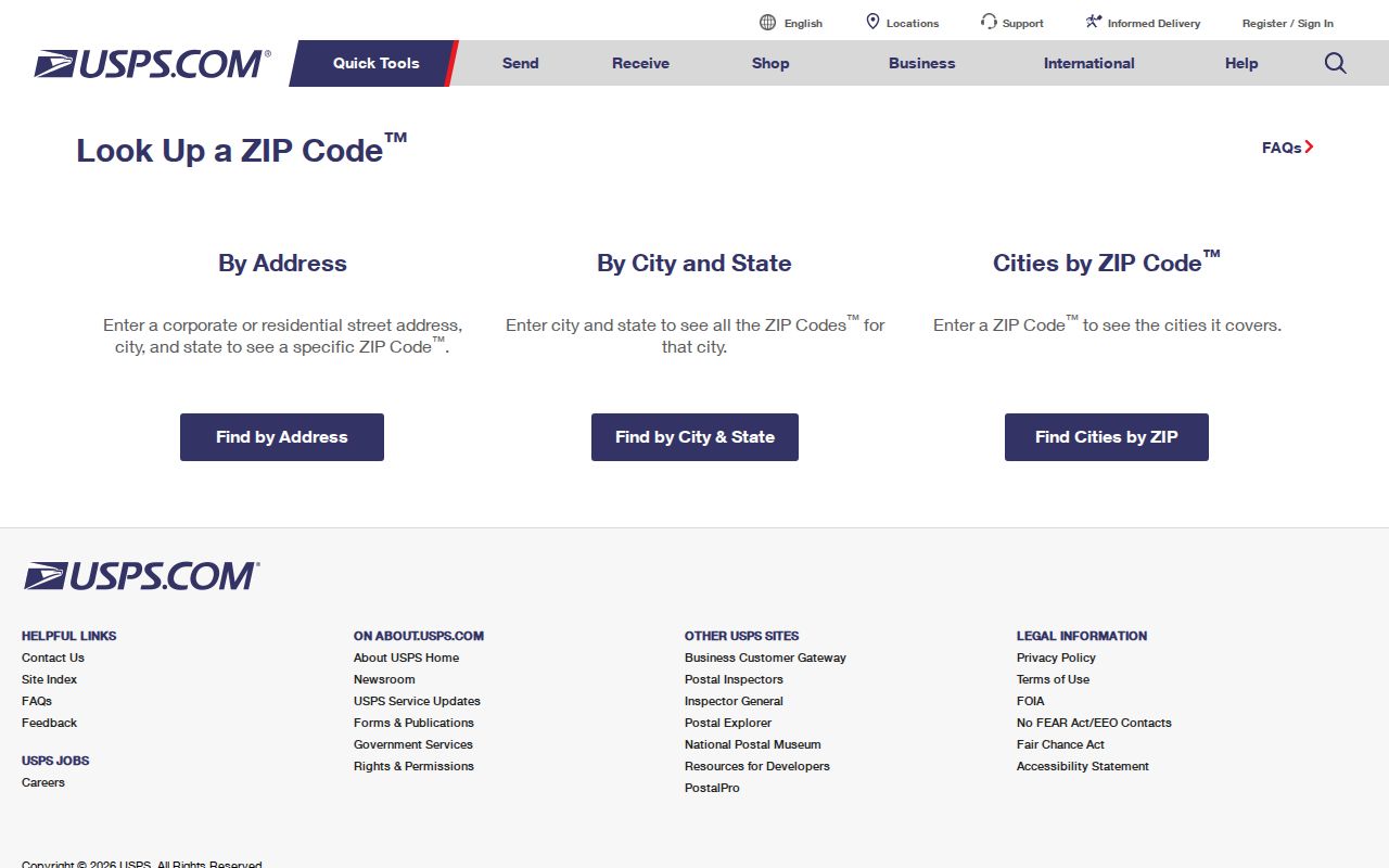 Payson ZIP code directory USPS ZIP Code Lookup